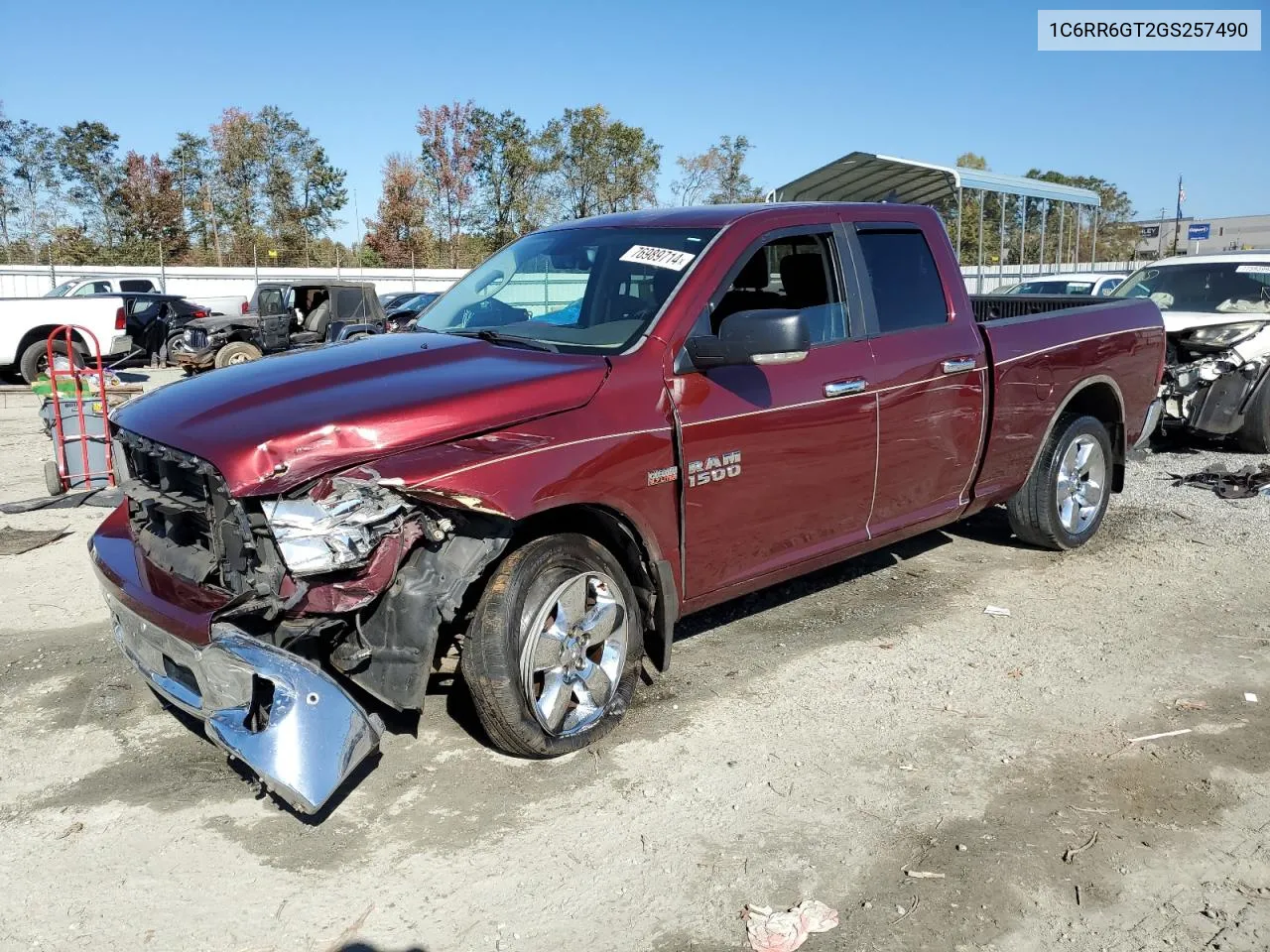 2016 Ram 1500 Slt VIN: 1C6RR6GT2GS257490 Lot: 76989714