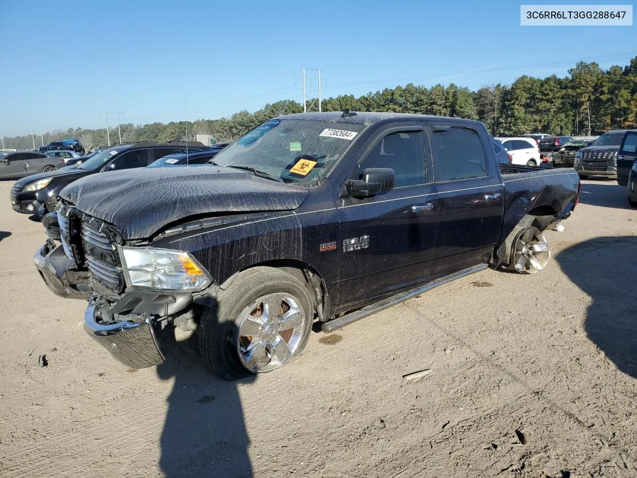 2016 Ram 1500 Slt VIN: 3C6RR6LT3GG288647 Lot: 77382684