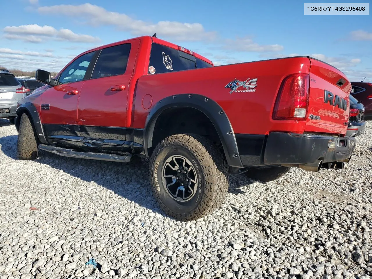 2016 Ram 1500 Rebel VIN: 1C6RR7YT4GS296408 Lot: 80001834