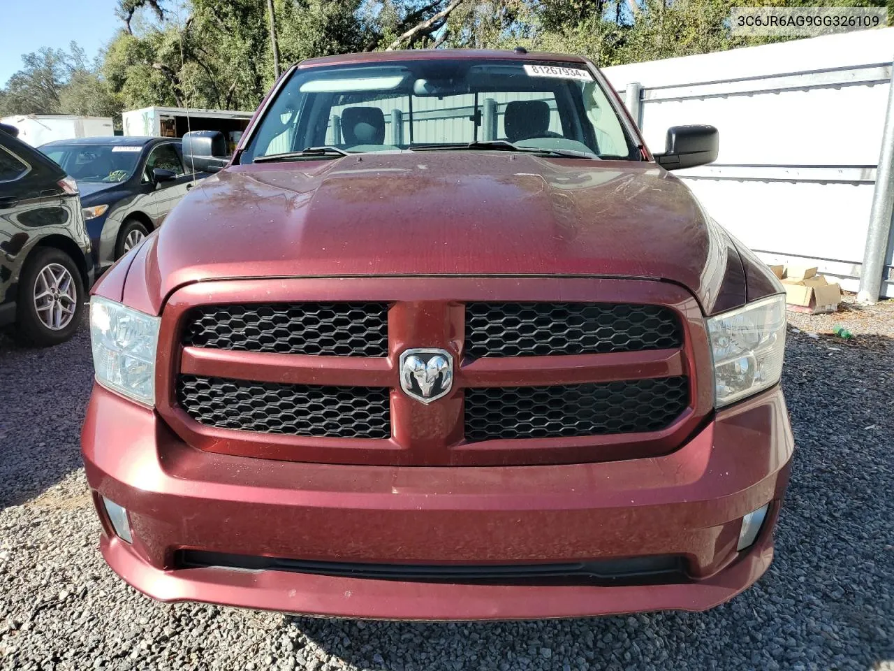 2016 Ram 1500 St VIN: 3C6JR6AG9GG326109 Lot: 81267934