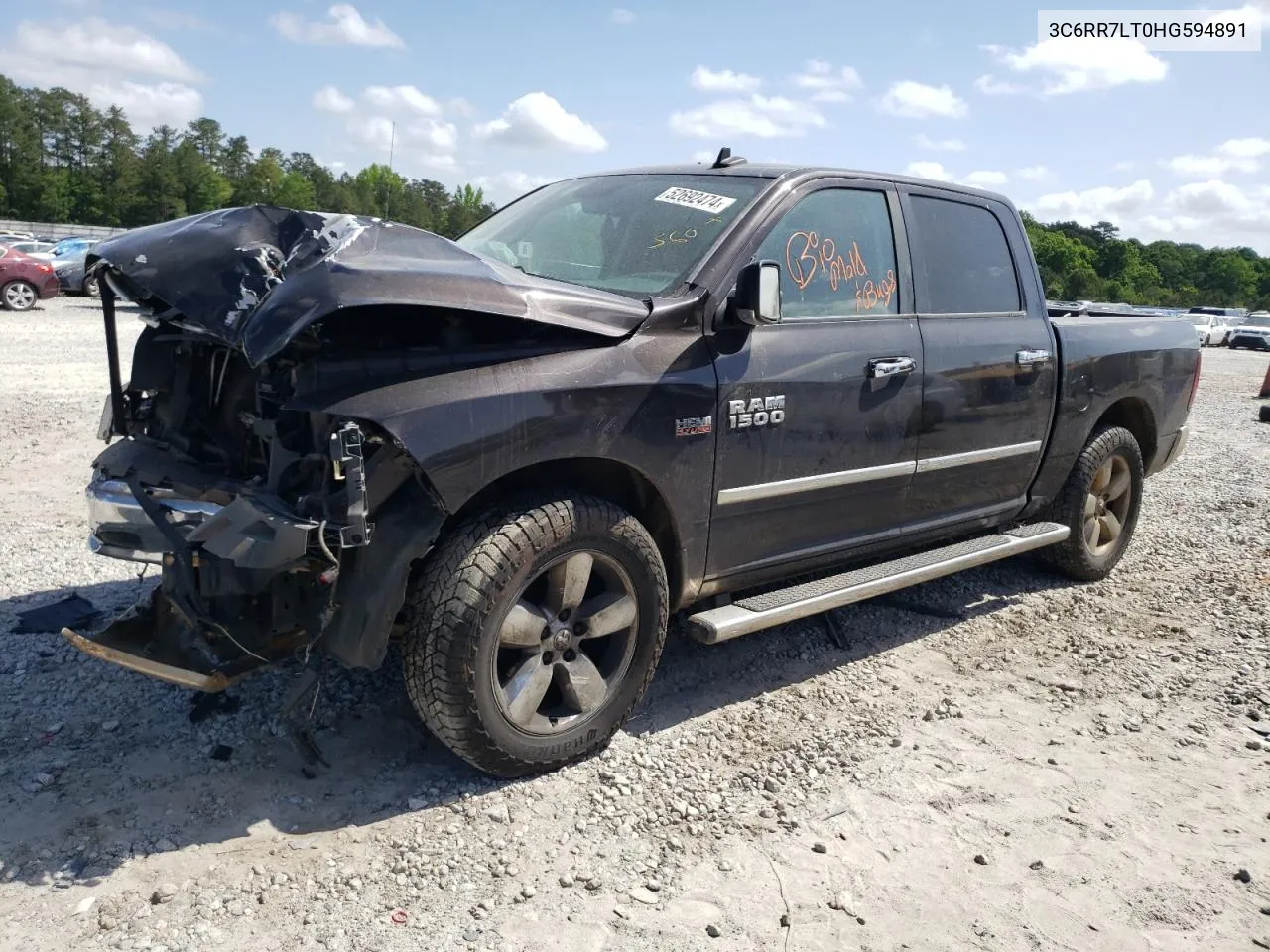 2017 Ram 1500 Slt VIN: 3C6RR7LT0HG594891 Lot: 52692474