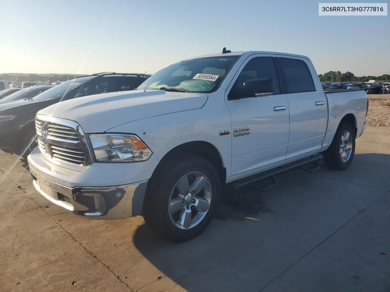 2017 Ram 1500 Slt VIN: 3C6RR7LT3HG777816 Lot: 58958564