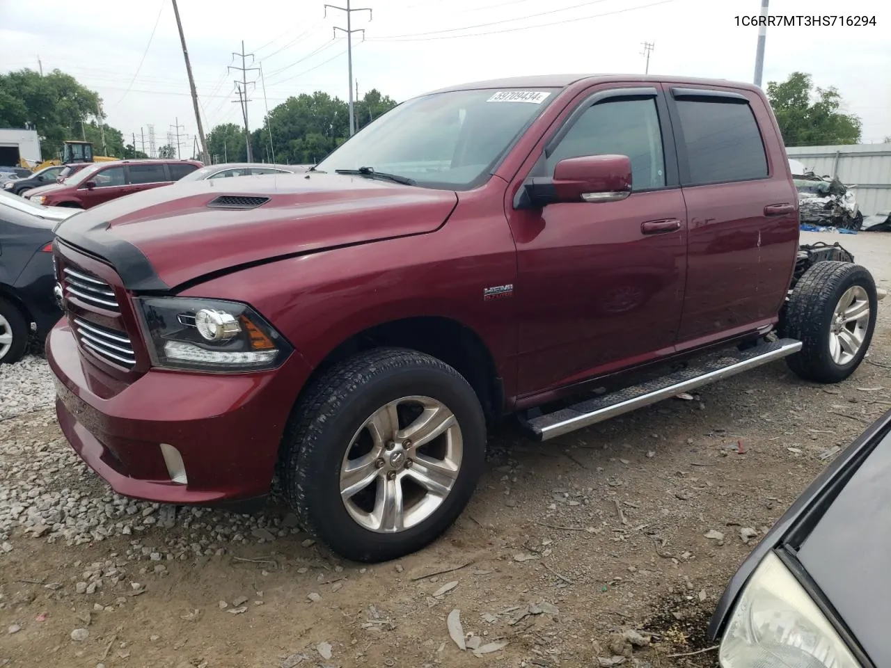 2017 Ram 1500 Sport VIN: 1C6RR7MT3HS716294 Lot: 59709434