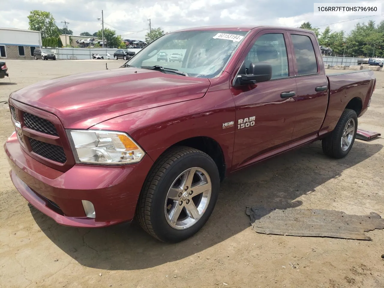 2017 Ram 1500 St VIN: 1C6RR7FT0HS796960 Lot: 60153194