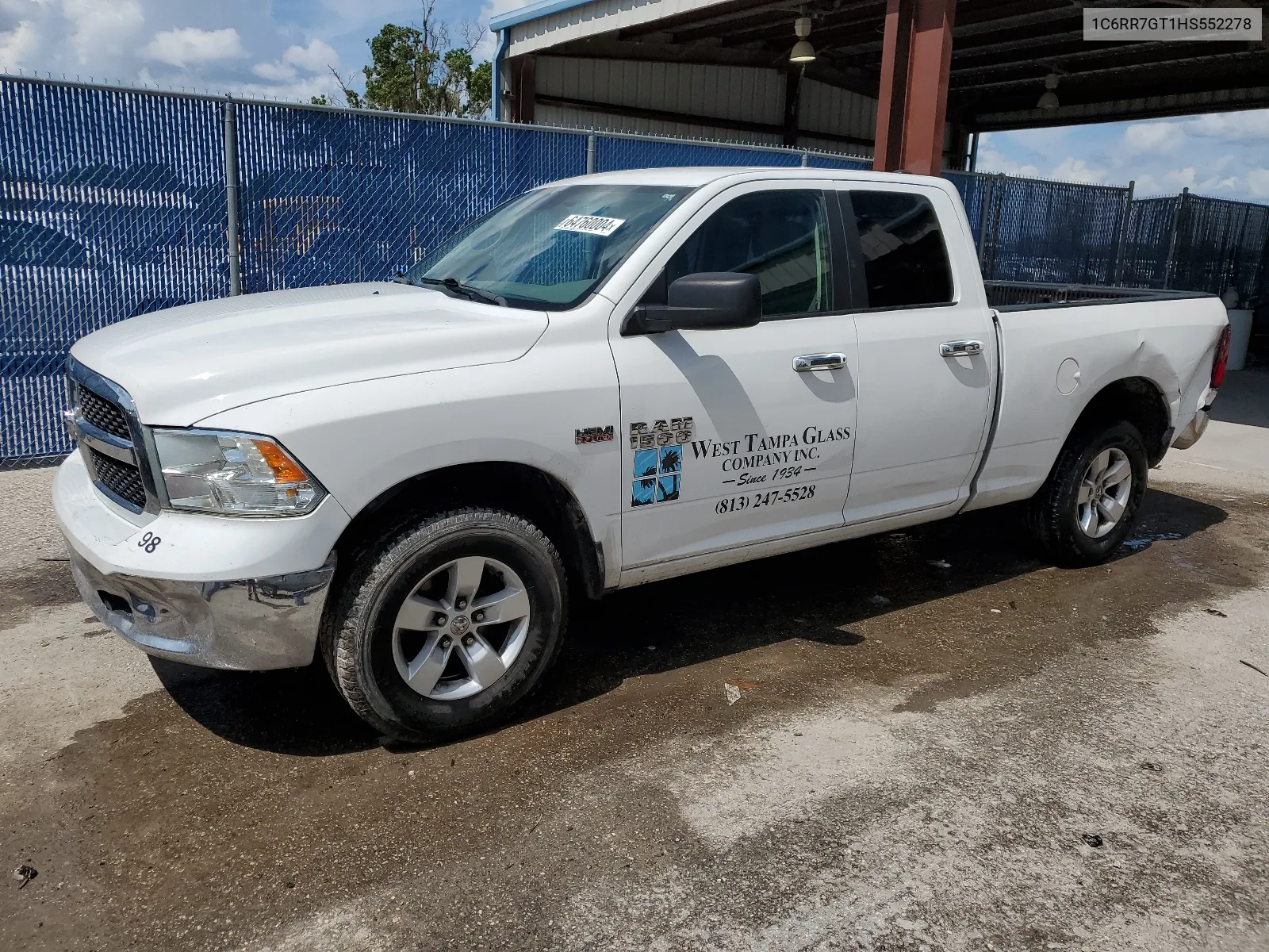 2017 Ram 1500 Slt VIN: 1C6RR7GT1HS552278 Lot: 64760004