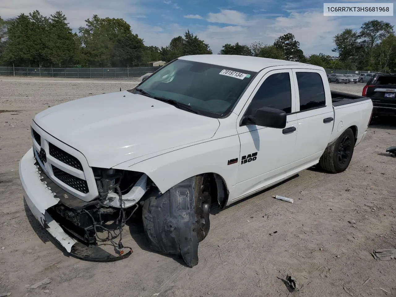 2017 Ram 1500 St VIN: 1C6RR7KT3HS681968 Lot: 70197134