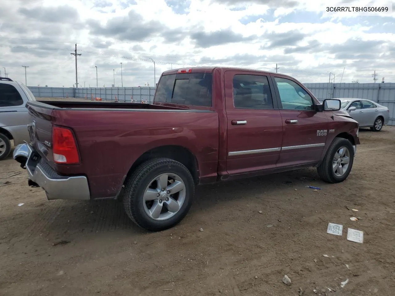 2017 Ram 1500 Slt VIN: 3C6RR7LT8HG506699 Lot: 72126494