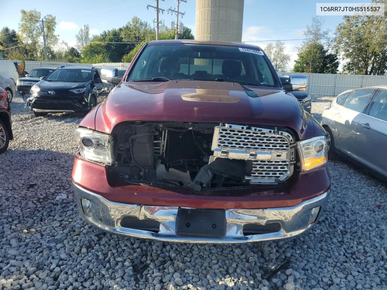 2017 Ram 1500 Laramie VIN: 1C6RR7JT0HS515537 Lot: 72431444