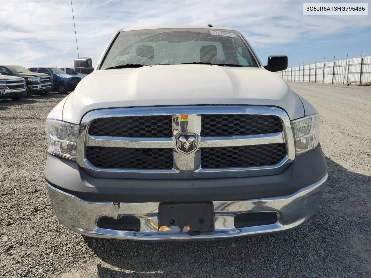 2017 Ram 1500 St VIN: 3C6JR6AT3HG795436 Lot: 72473934