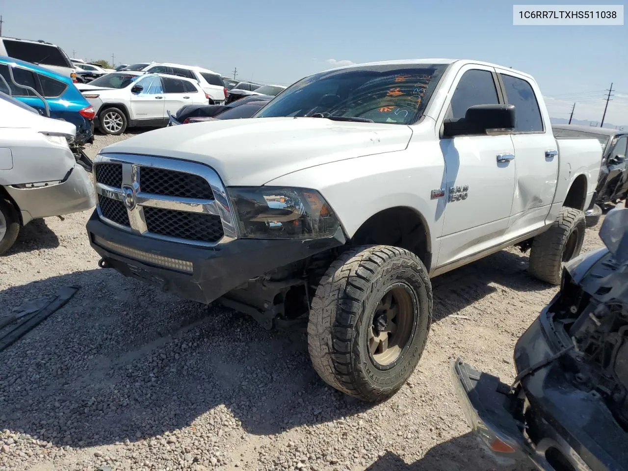 2017 Ram 1500 Slt VIN: 1C6RR7LTXHS511038 Lot: 73985634