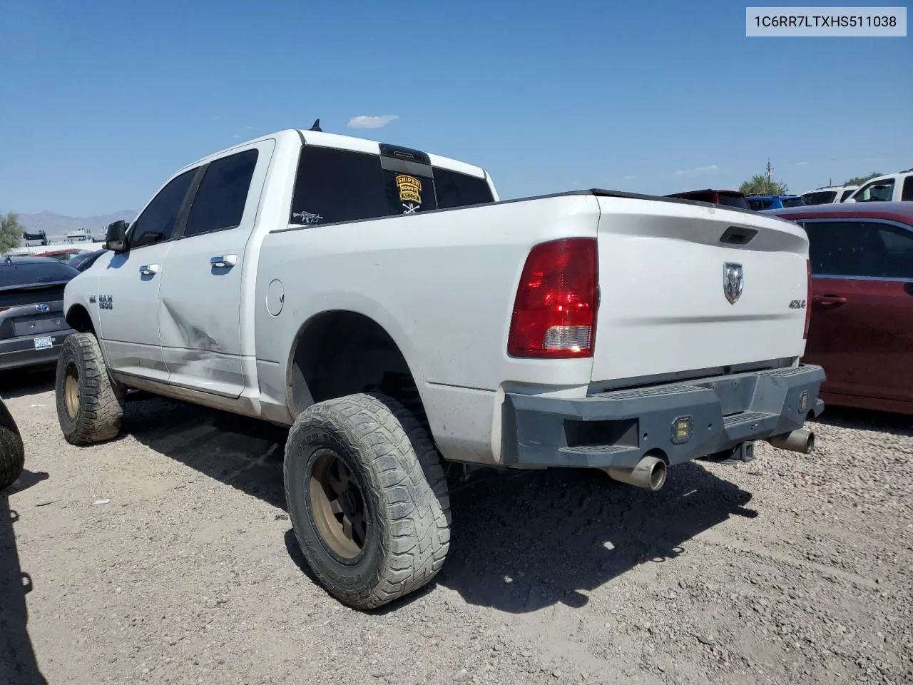 2017 Ram 1500 Slt VIN: 1C6RR7LTXHS511038 Lot: 73985634