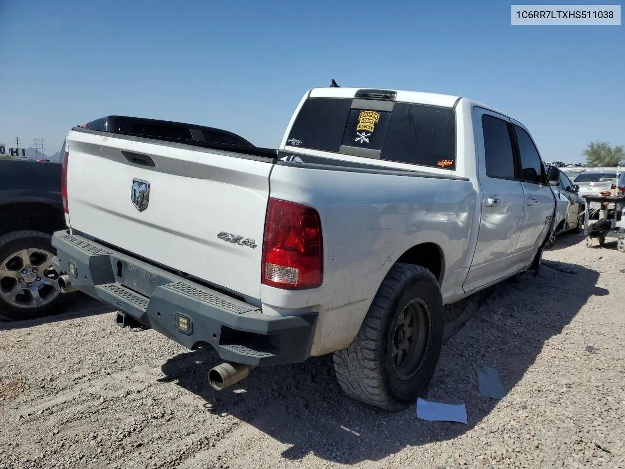 2017 Ram 1500 Slt VIN: 1C6RR7LTXHS511038 Lot: 73985634