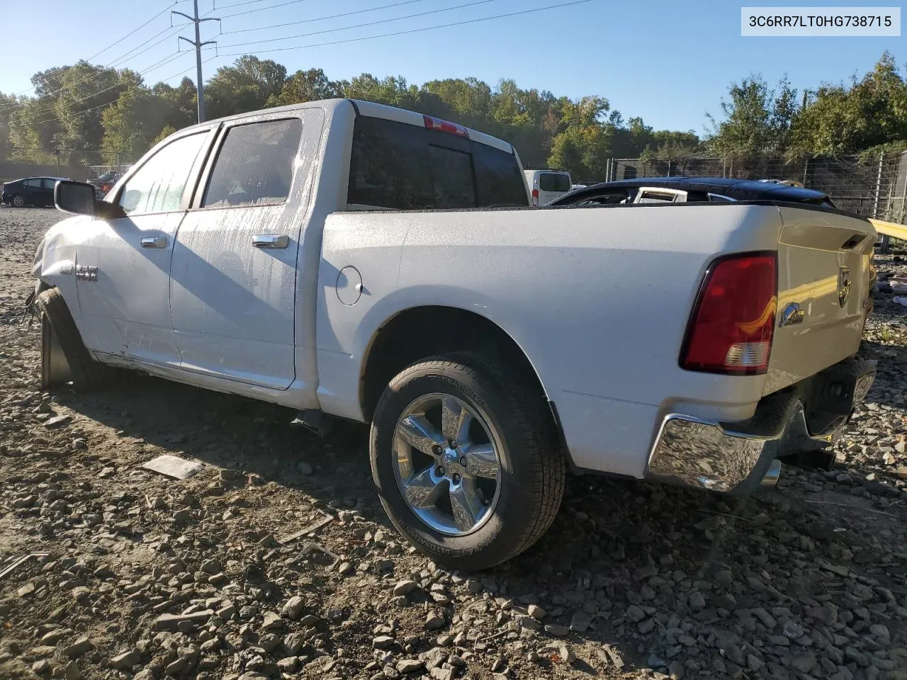 2017 Ram 1500 Slt VIN: 3C6RR7LT0HG738715 Lot: 75661604