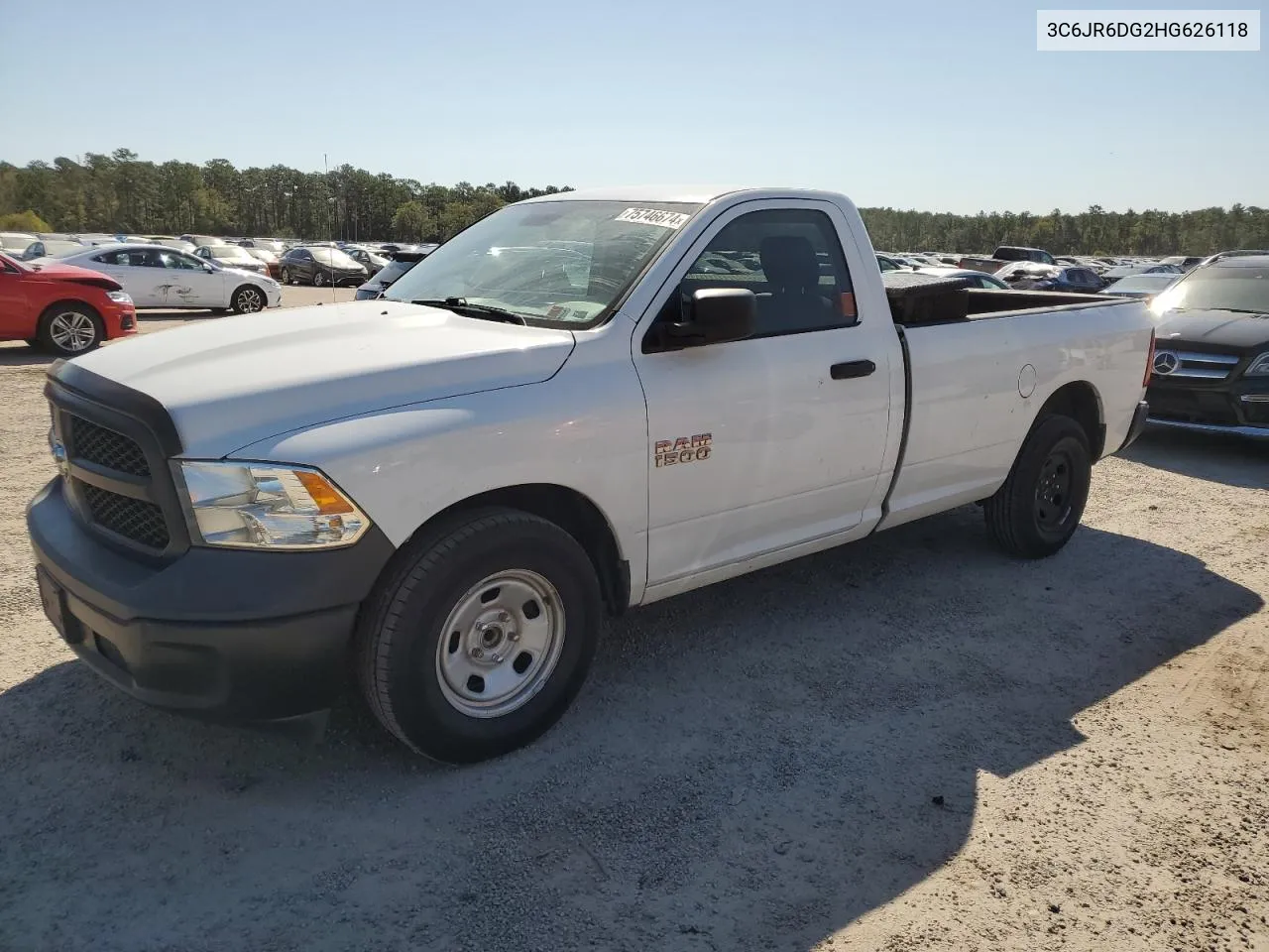 2017 Ram 1500 St VIN: 3C6JR6DG2HG626118 Lot: 75746674