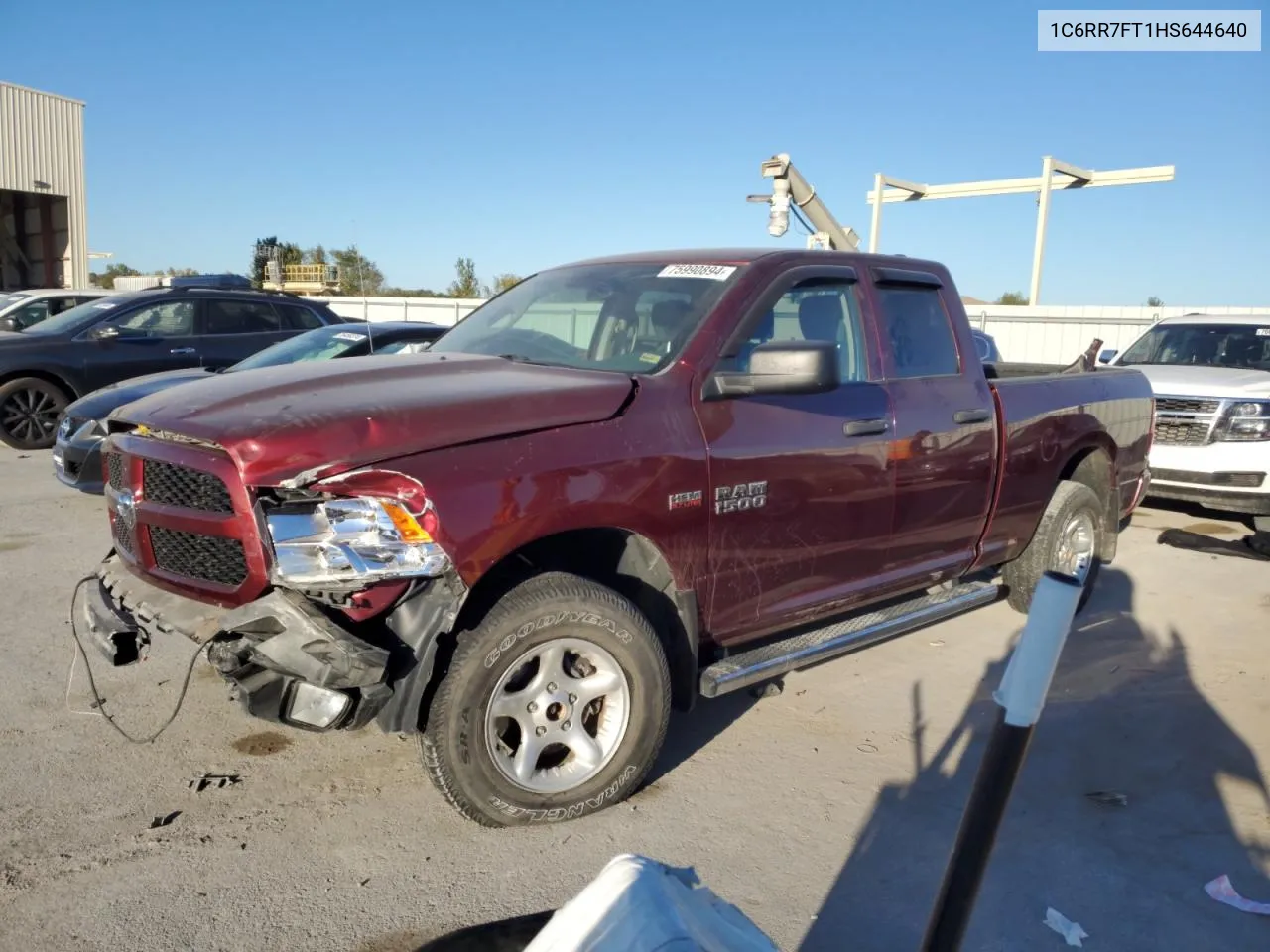 2017 Ram 1500 St VIN: 1C6RR7FT1HS644640 Lot: 75990894