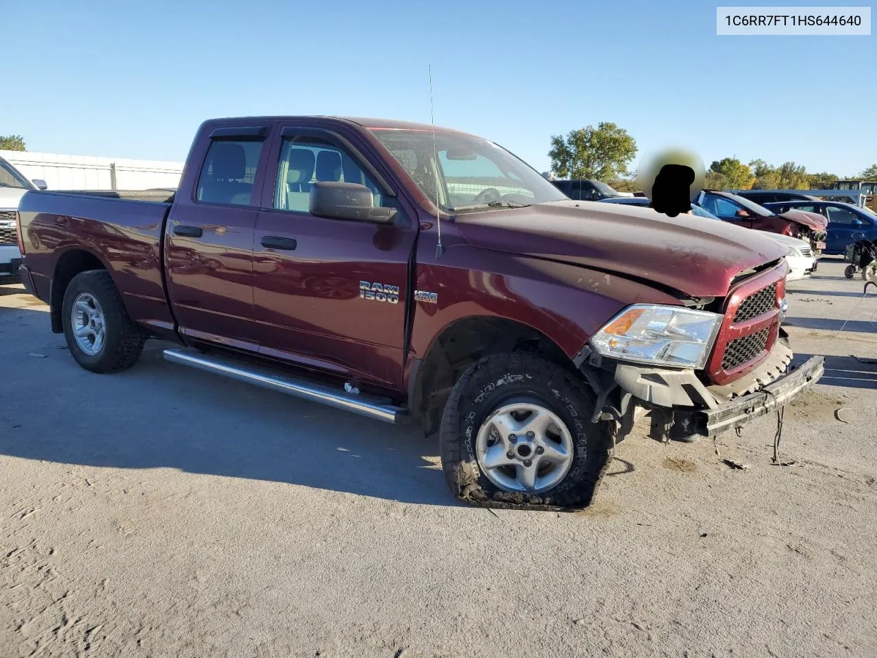 2017 Ram 1500 St VIN: 1C6RR7FT1HS644640 Lot: 75990894