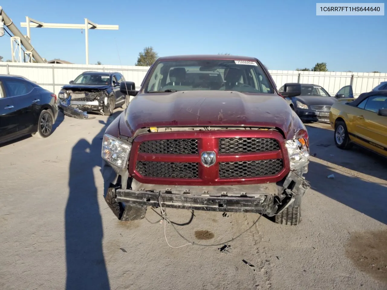 2017 Ram 1500 St VIN: 1C6RR7FT1HS644640 Lot: 75990894