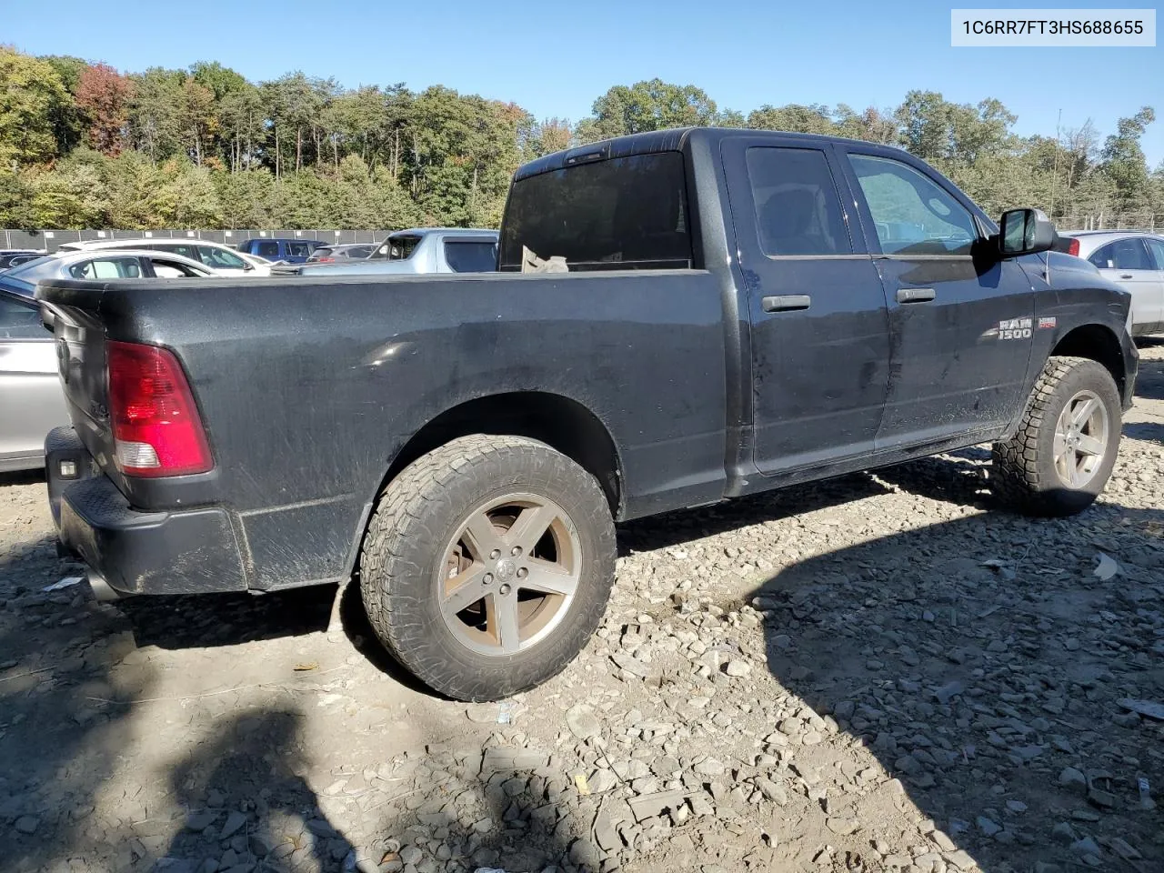 2017 Ram 1500 St VIN: 1C6RR7FT3HS688655 Lot: 76564184