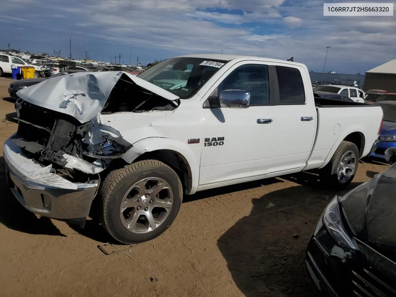 2017 Ram 1500 Laramie VIN: 1C6RR7JT2HS663320 Lot: 78181764