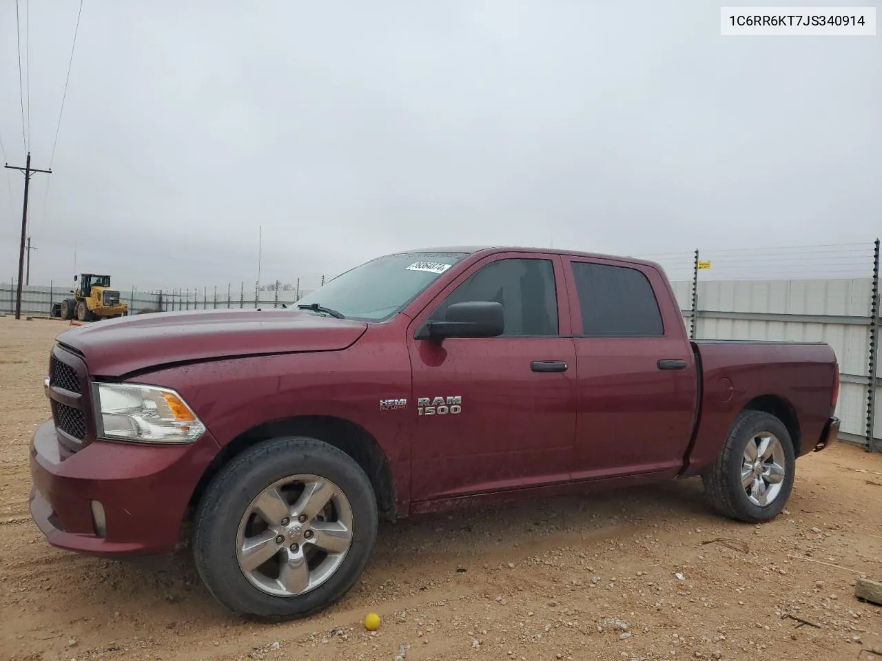 2018 Ram 1500 St VIN: 1C6RR6KT7JS340914 Lot: 39364874