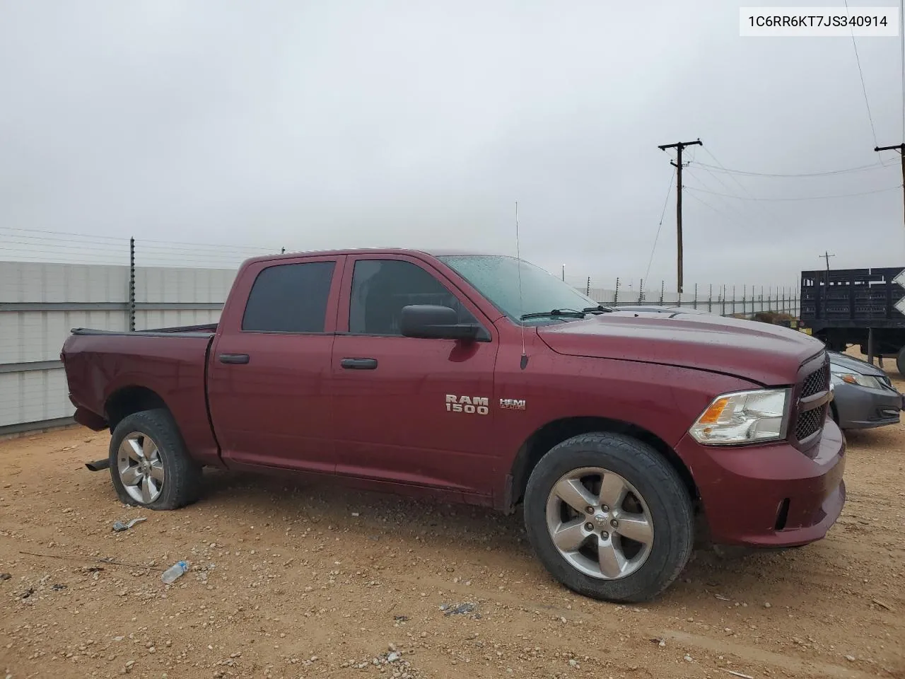 2018 Ram 1500 St VIN: 1C6RR6KT7JS340914 Lot: 39364874