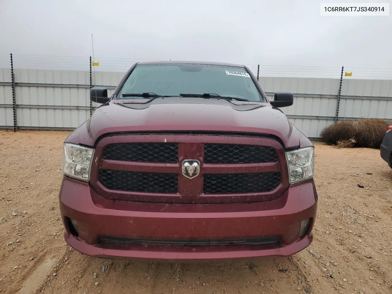 2018 Ram 1500 St VIN: 1C6RR6KT7JS340914 Lot: 39364874