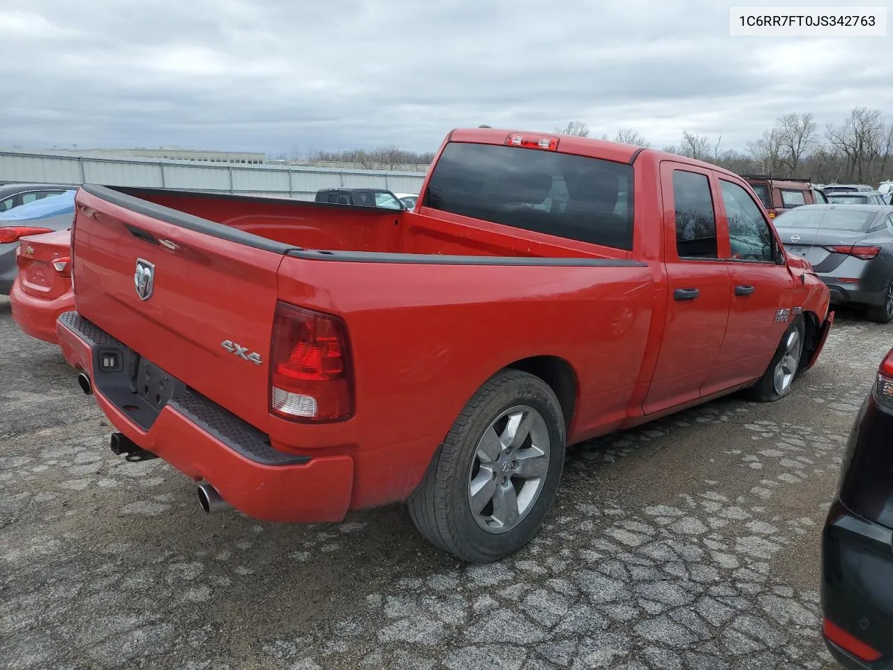 2018 Ram 1500 St VIN: 1C6RR7FT0JS342763 Lot: 48233684