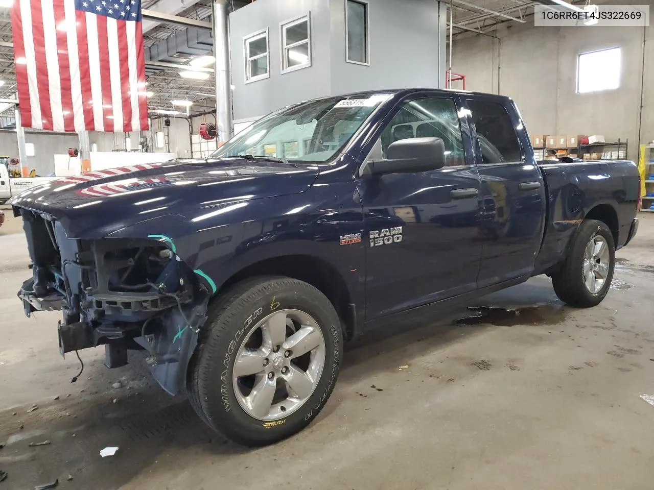 2018 Ram 1500 St VIN: 1C6RR6FT4JS322669 Lot: 55631924