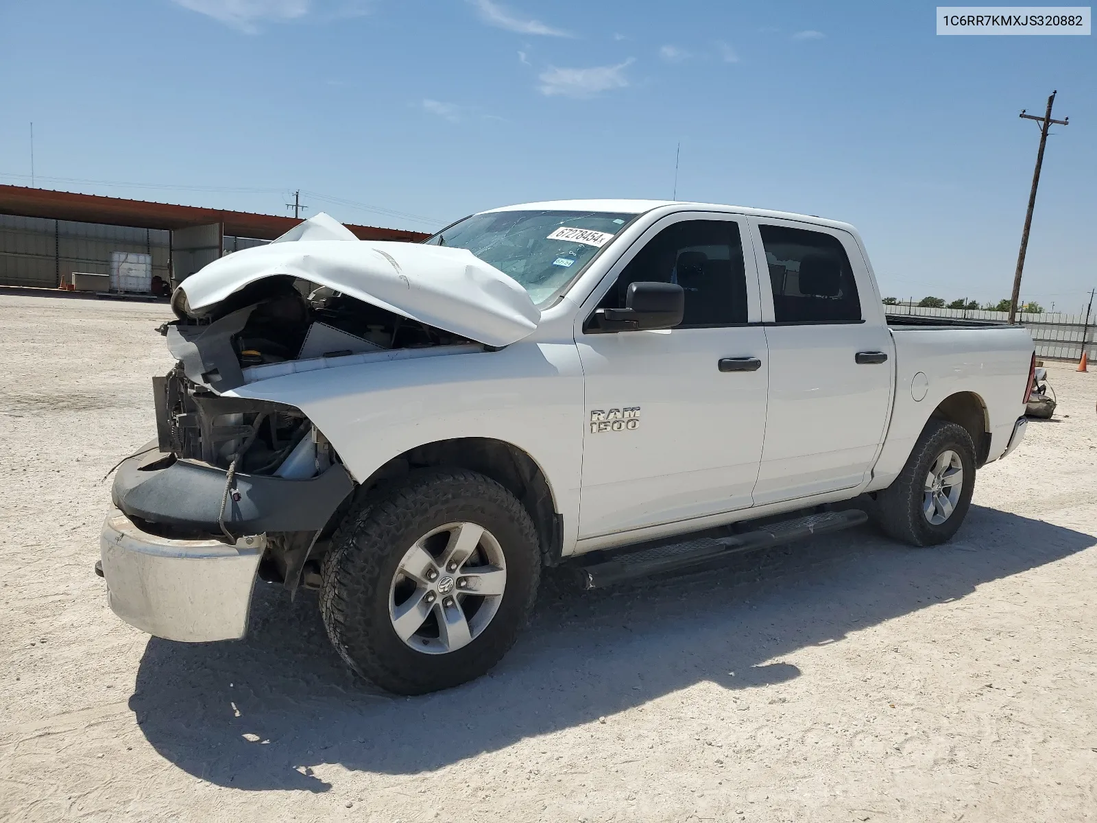 2018 Ram 1500 St VIN: 1C6RR7KMXJS320882 Lot: 67278454