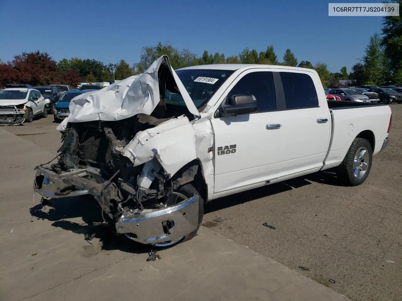 2018 Ram 1500 Slt VIN: 1C6RR7TT7JS204139 Lot: 69191904