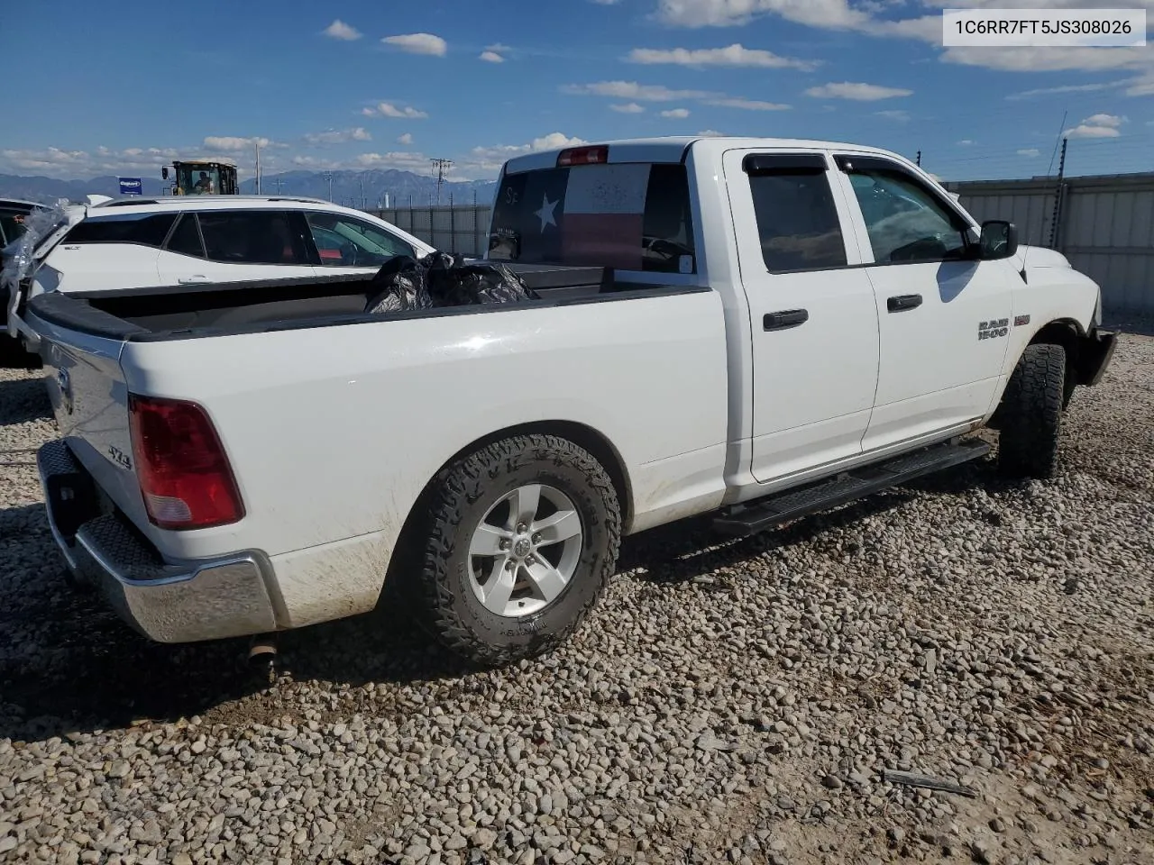 2018 Ram 1500 St VIN: 1C6RR7FT5JS308026 Lot: 72009714