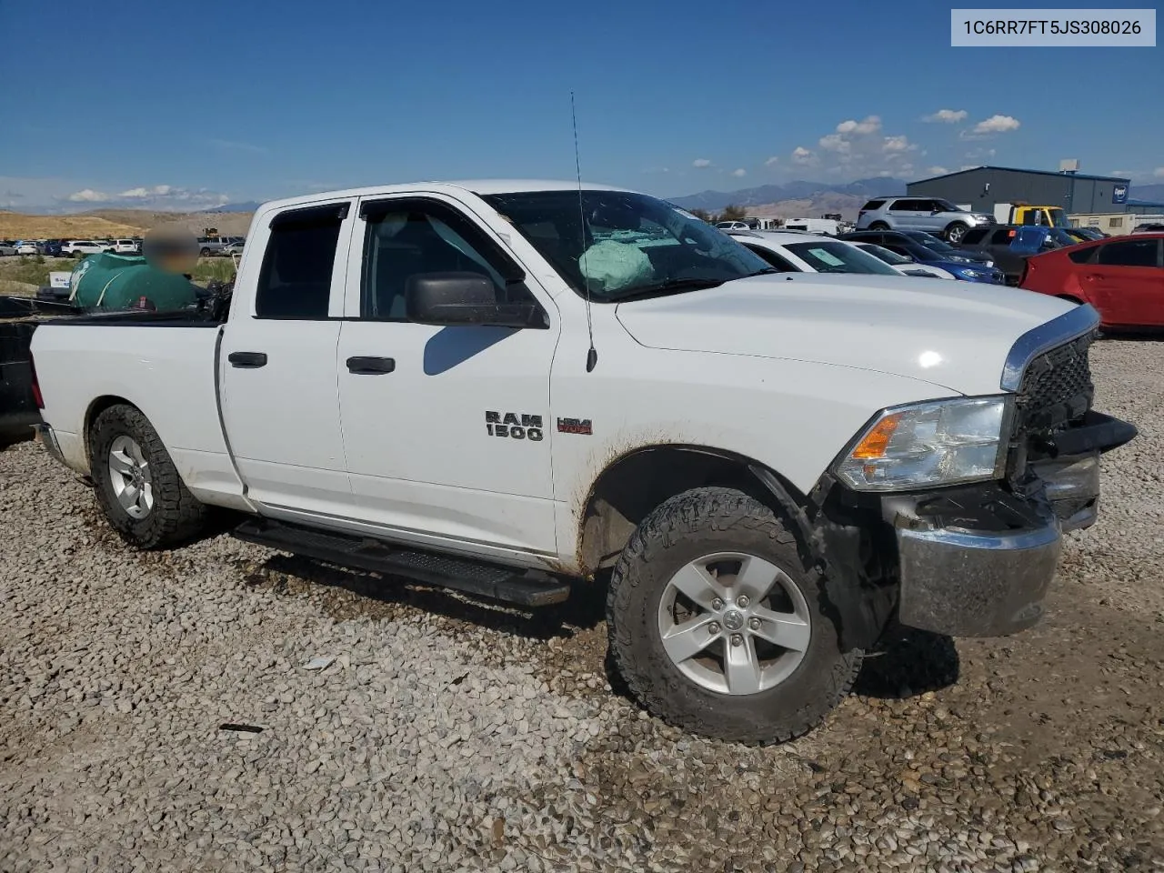 2018 Ram 1500 St VIN: 1C6RR7FT5JS308026 Lot: 72009714