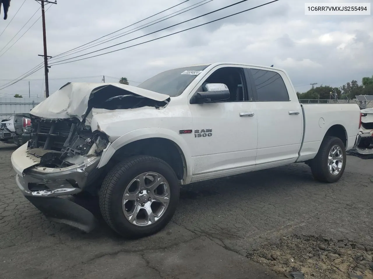 2018 Ram 1500 Laramie VIN: 1C6RR7VMXJS255494 Lot: 73334924