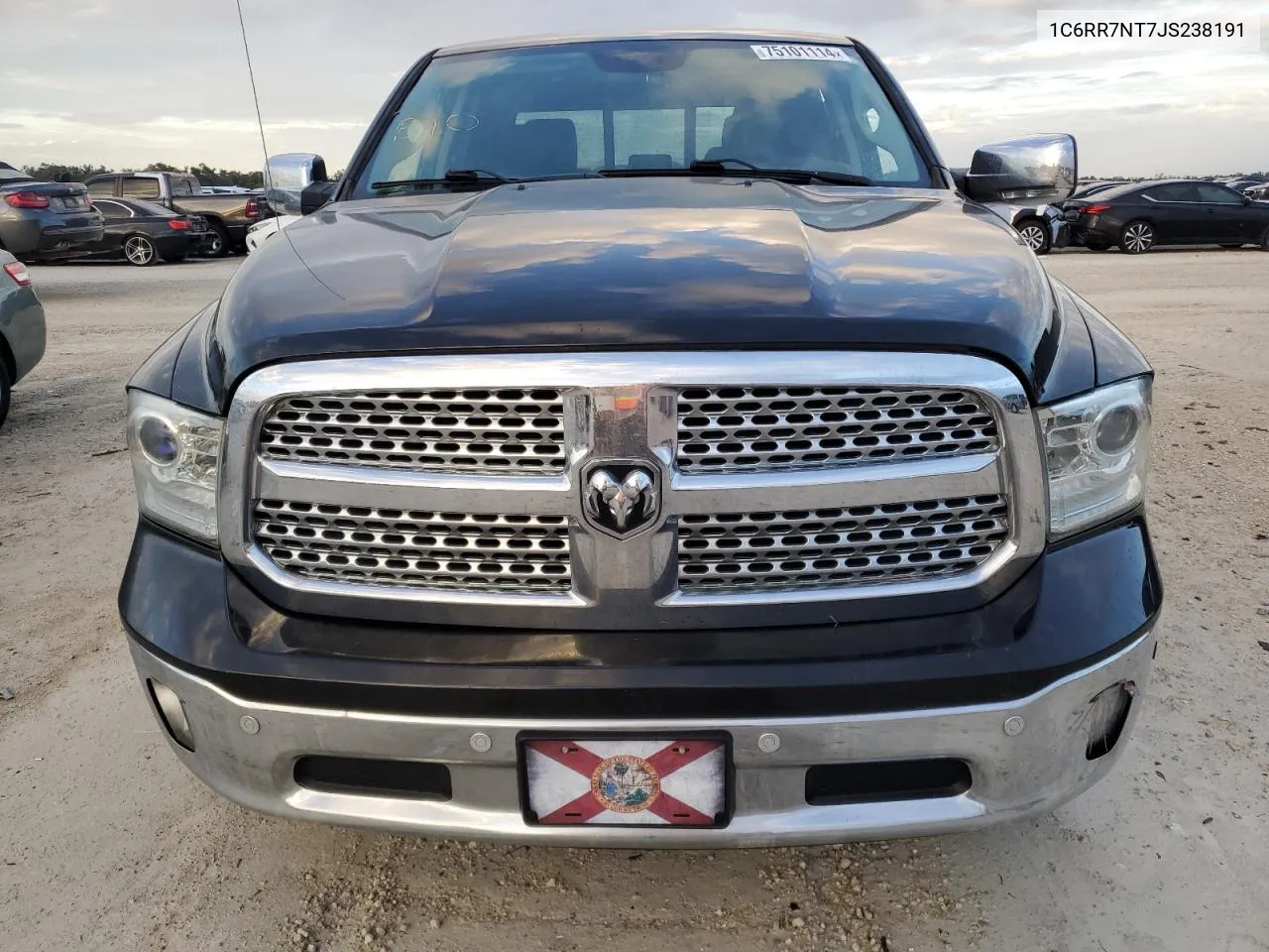 2018 Ram 1500 Laramie VIN: 1C6RR7NT7JS238191 Lot: 75101114