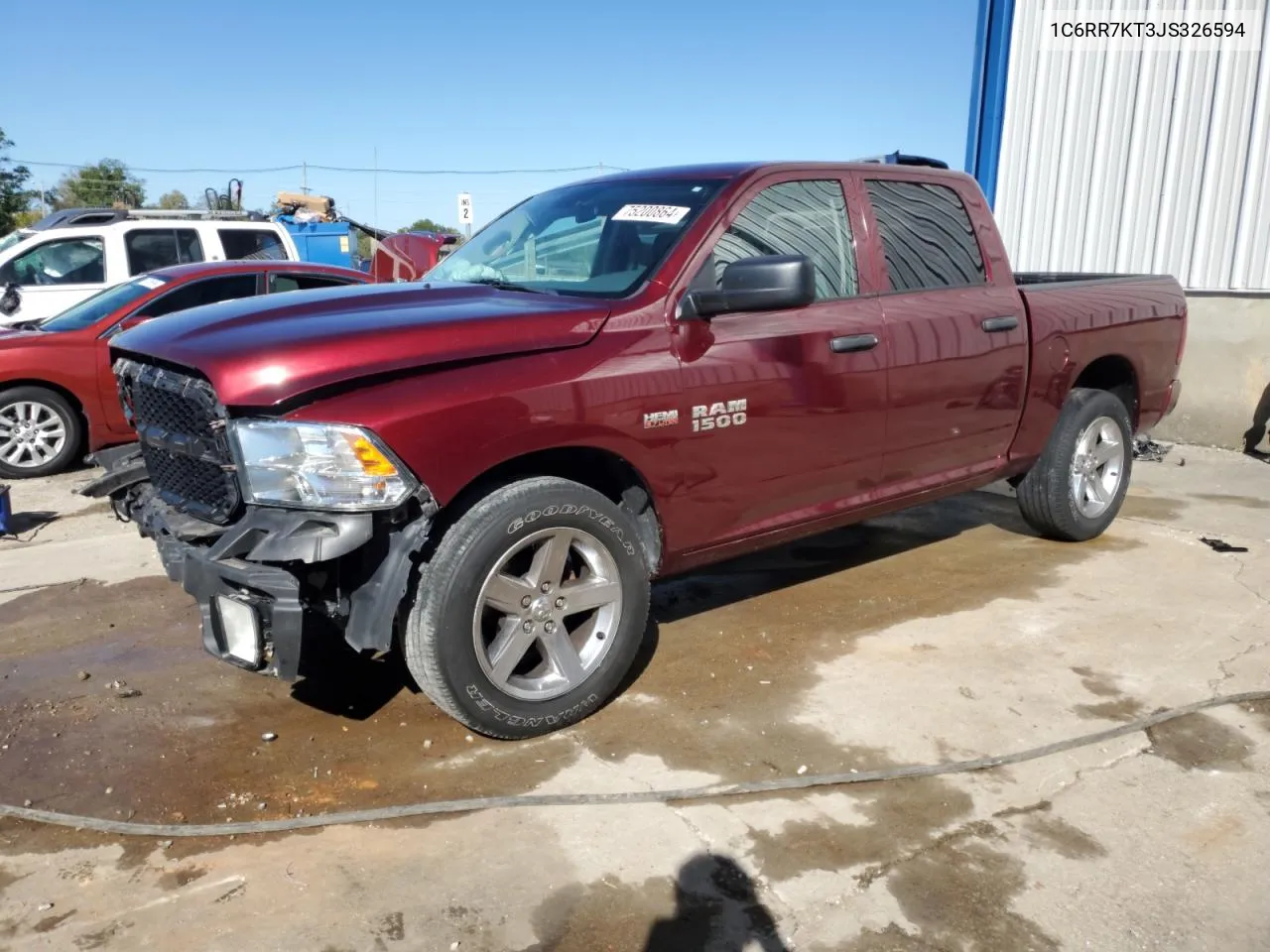 2018 Ram 1500 St VIN: 1C6RR7KT3JS326594 Lot: 75200864