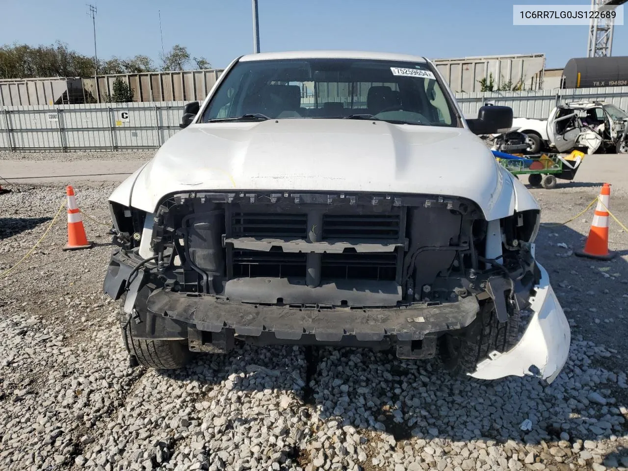 2018 Ram 1500 Slt VIN: 1C6RR7LG0JS122689 Lot: 75259654