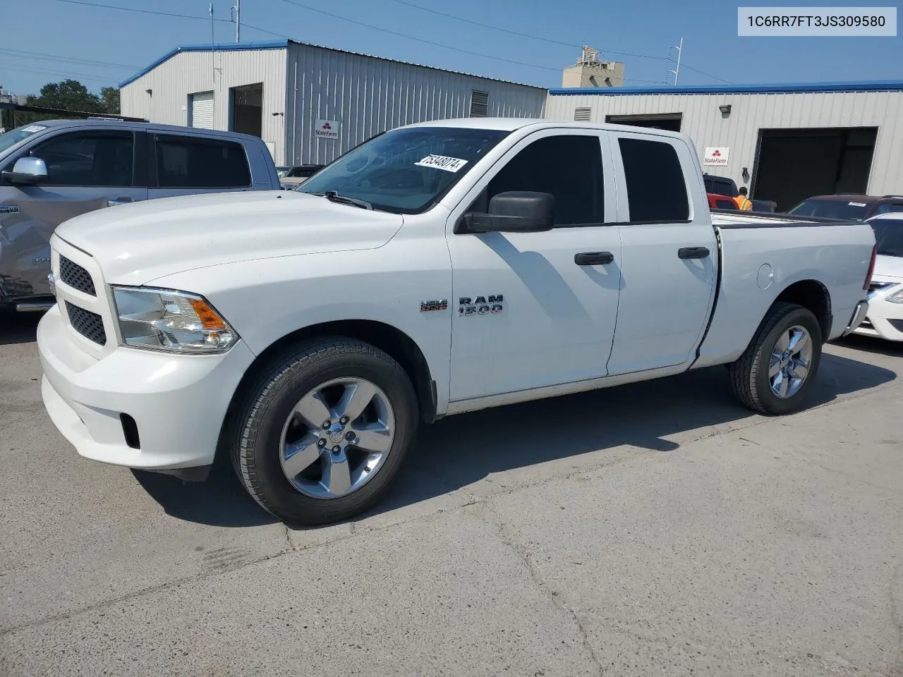 2018 Ram 1500 St VIN: 1C6RR7FT3JS309580 Lot: 75348074