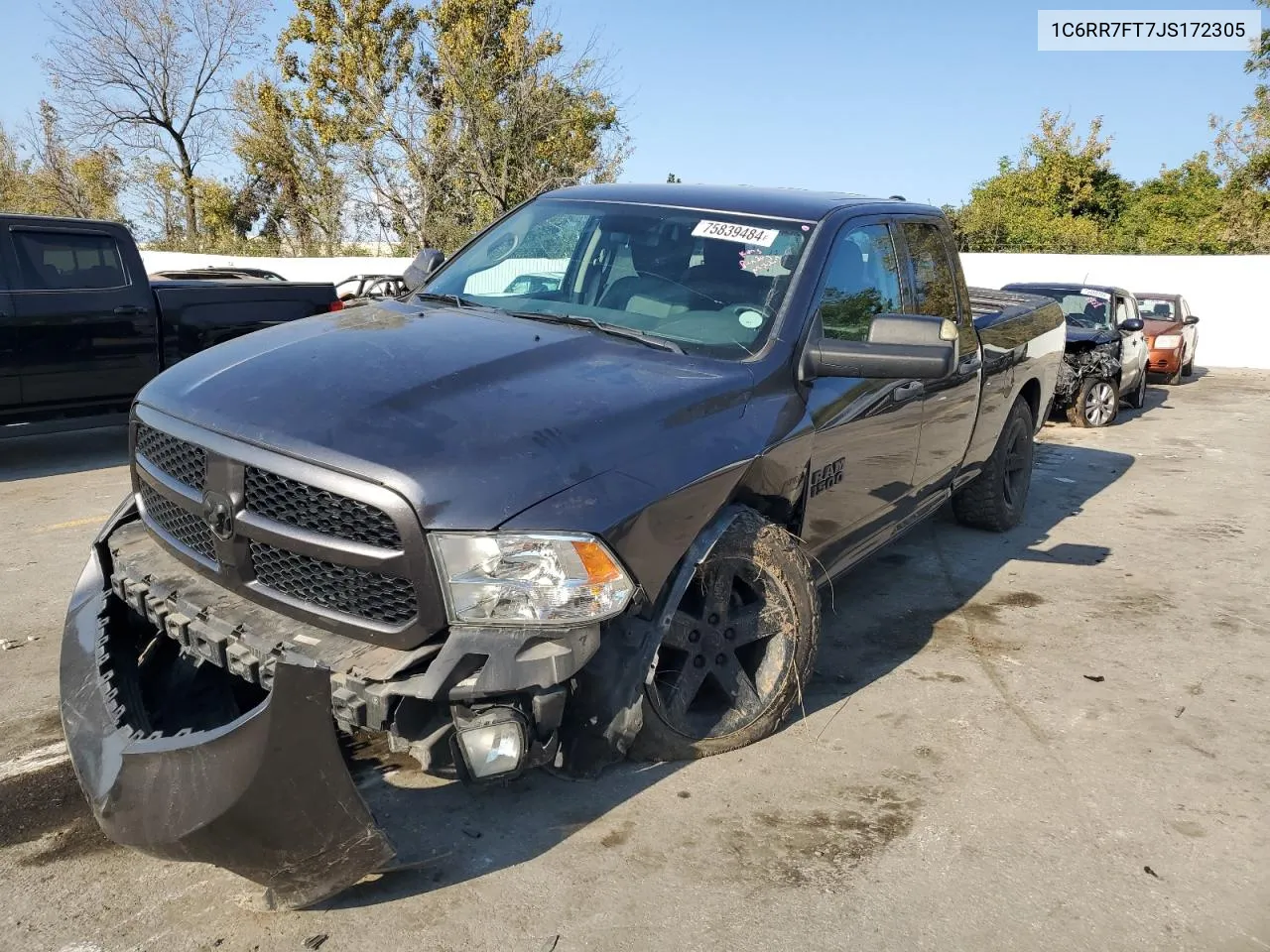 2018 Ram 1500 St VIN: 1C6RR7FT7JS172305 Lot: 75839484