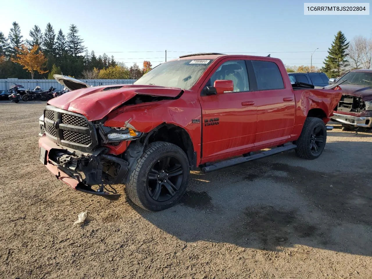 2018 Ram 1500 Sport VIN: 1C6RR7MT8JS202804 Lot: 77069664