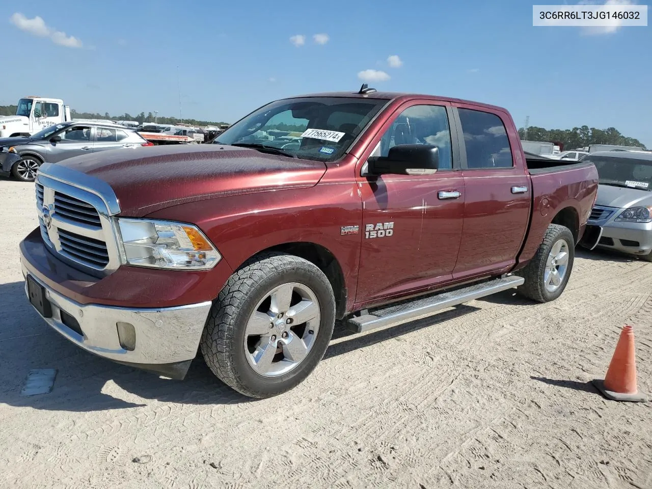 2018 Ram 1500 Slt VIN: 3C6RR6LT3JG146032 Lot: 77565274