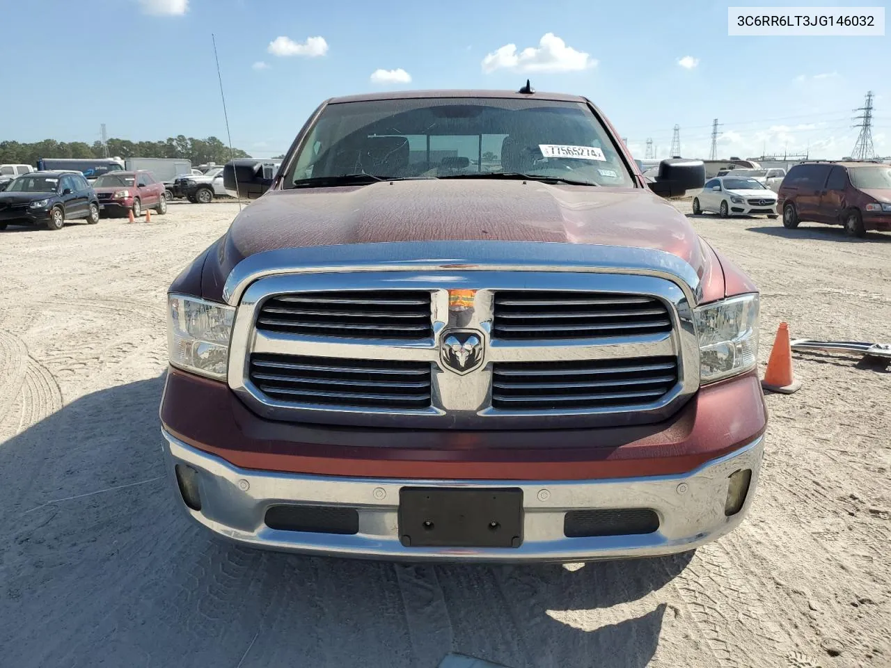 2018 Ram 1500 Slt VIN: 3C6RR6LT3JG146032 Lot: 77565274