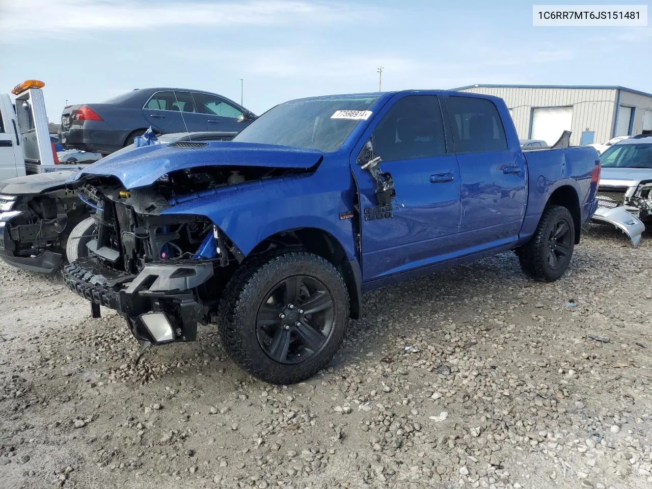 2018 Ram 1500 Sport VIN: 1C6RR7MT6JS151481 Lot: 77598914