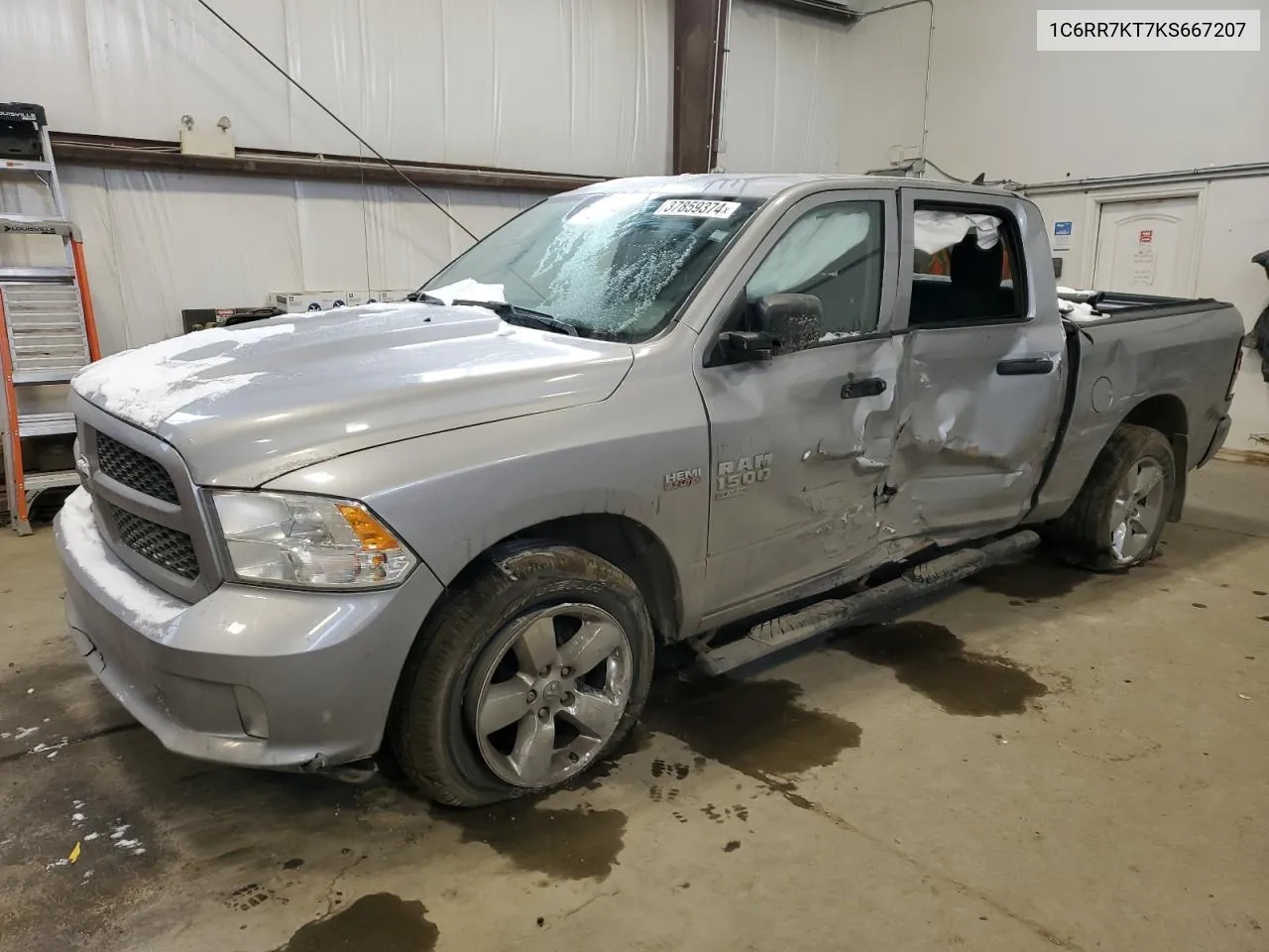 2019 Ram 1500 Classic Tradesman VIN: 1C6RR7KT7KS667207 Lot: 37859374