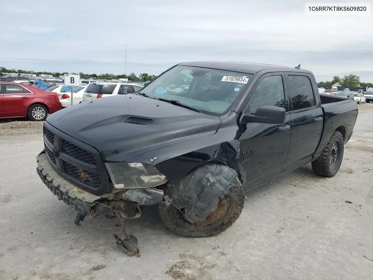 2019 Ram 1500 Classic Tradesman VIN: 1C6RR7KT8KS609820 Lot: 51529934