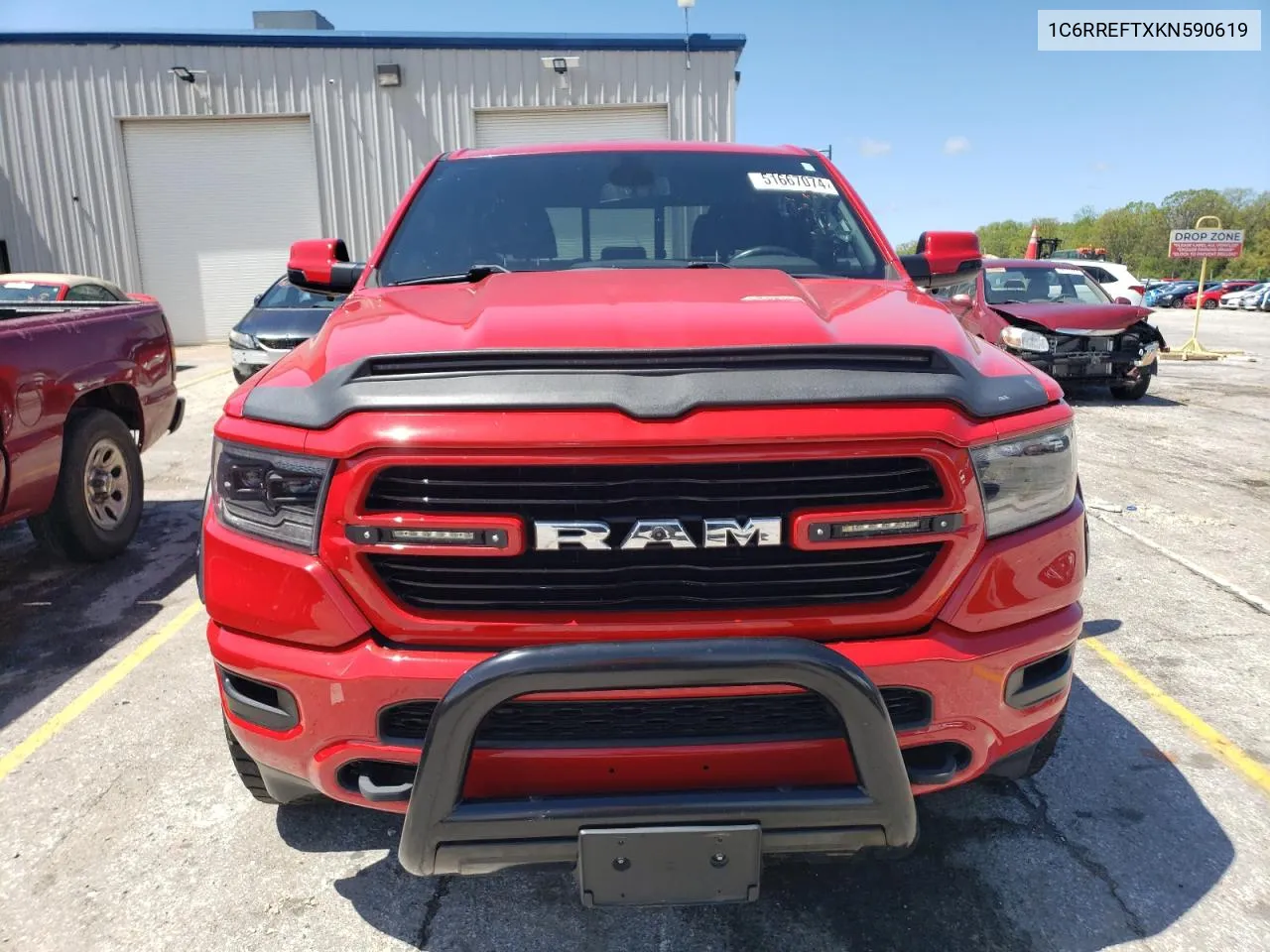 2019 Ram 1500 Big Horn/Lone Star VIN: 1C6RREFTXKN590619 Lot: 51667074