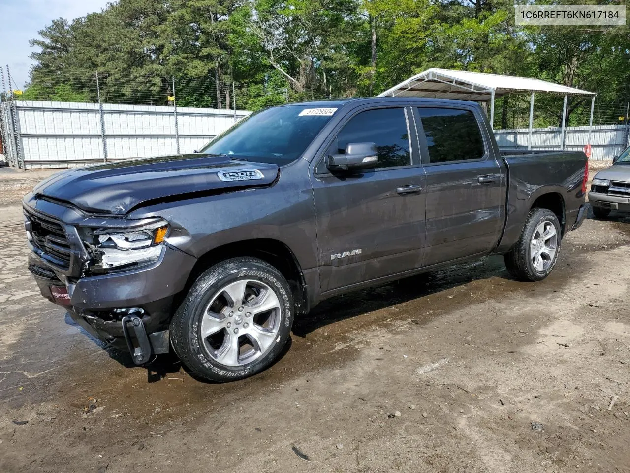 2019 Ram 1500 Big Horn/Lone Star VIN: 1C6RREFT6KN617184 Lot: 51729504