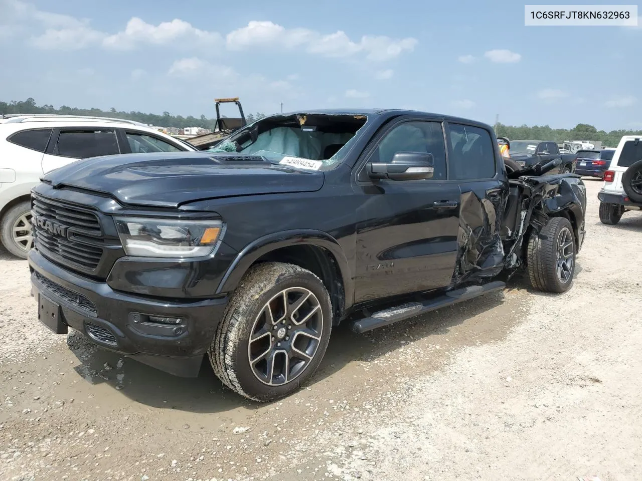 2019 Ram 1500 Laramie VIN: 1C6SRFJT8KN632963 Lot: 54989454