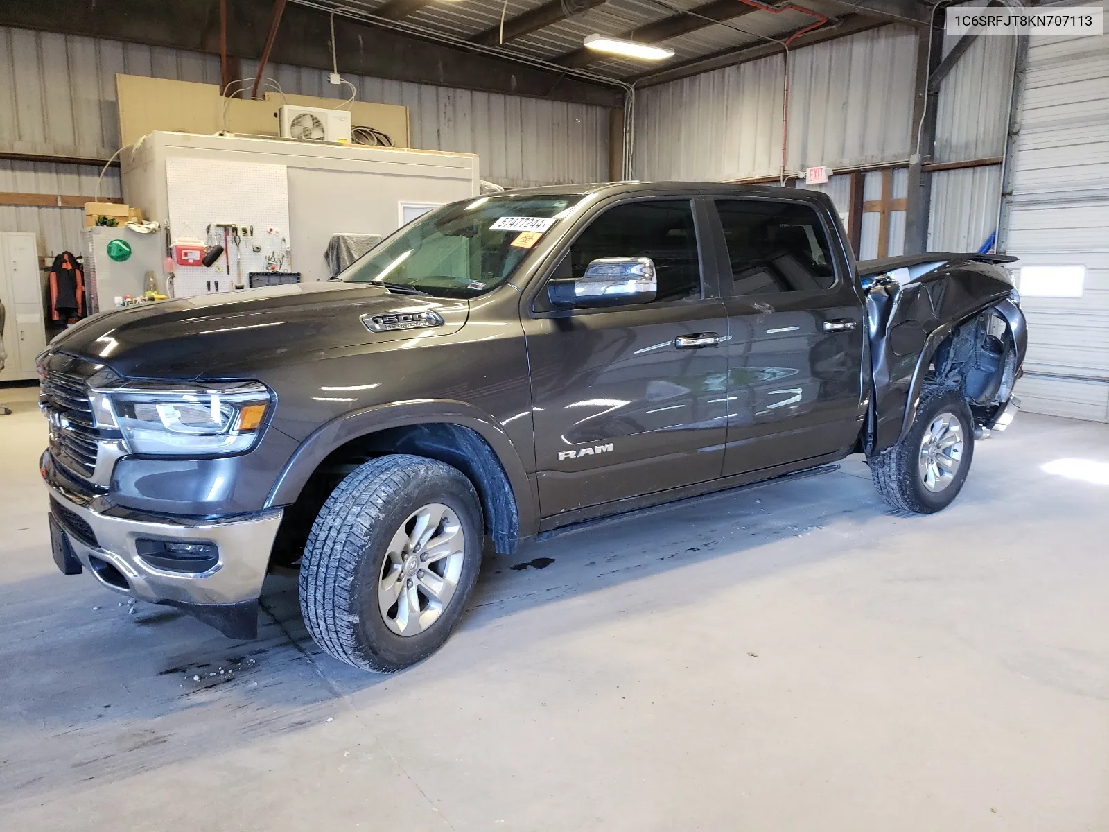 2019 Ram 1500 Laramie VIN: 1C6SRFJT8KN707113 Lot: 57477244