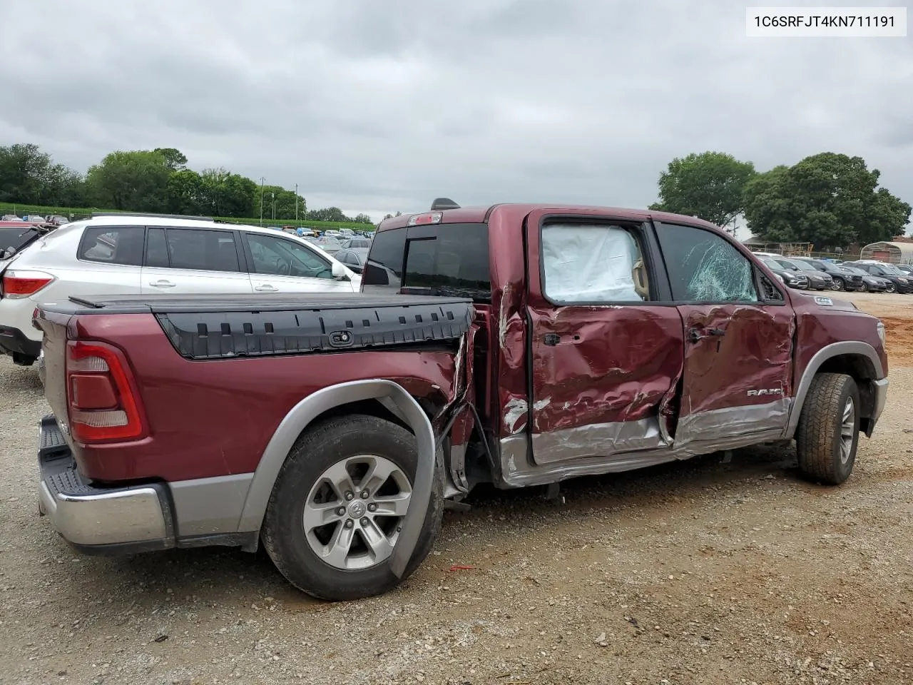 2019 Ram 1500 Laramie VIN: 1C6SRFJT4KN711191 Lot: 57945424