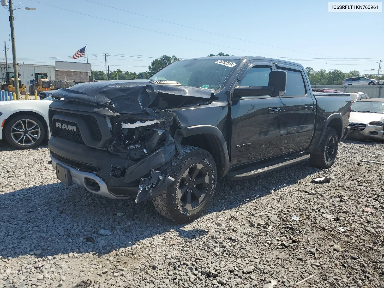 2019 Ram 1500 Rebel VIN: 1C6SRFLT1KN760961 Lot: 58920534